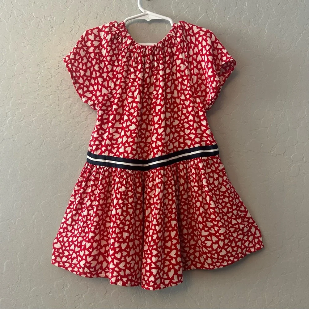Gymboree red and white heart print valentines day dress size 4
